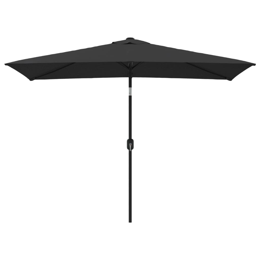 Vidaxl Parasol s kovinskim drogom 300x200 cm črna