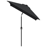 Vidaxl Parasol s kovinskim drogom 300x200 cm črna