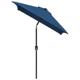 Parasol vidaxl avec poteau métallique 300x200 cm bleu azure