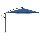 Vidaxl pływający parasol z aluminiowym biegunem 350 cm niebieskim