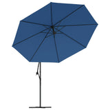 Vidaxl -schwimmendes Parasol mit Aluminiumpol 350 cm Blau