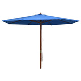 Vidaxl Parasol with wooden pole 350 cm blue