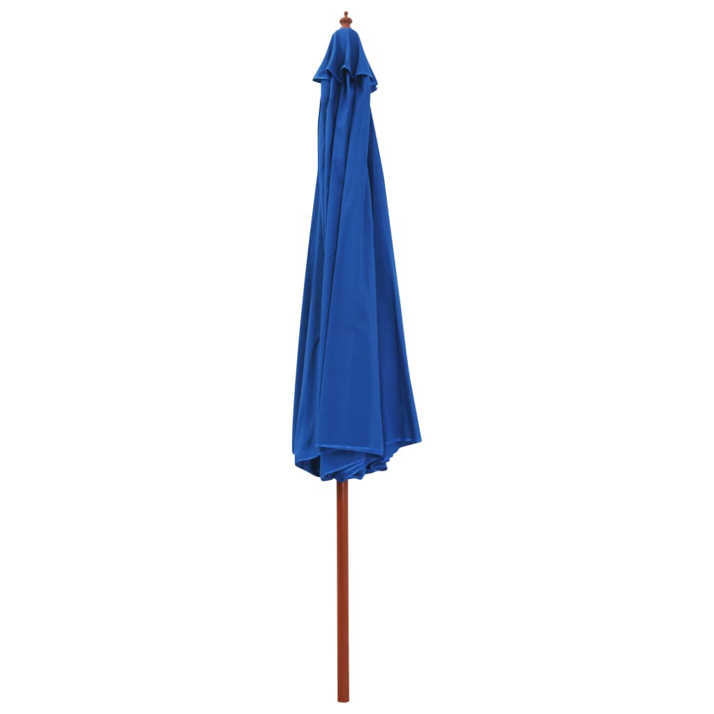 Vidaxl Parasol with wooden pole 350 cm blue