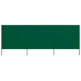 Pare-brise Vidaxl 3 panneaux 400x80 cm Tissu vert