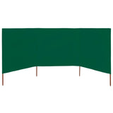 Vidaxl Windshield 3 panels 400x80 cm Fabric green