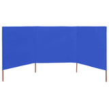 VIDAXL SHERSHIELD 3 PANELE 400X80 CM Tkanina Azure Blue