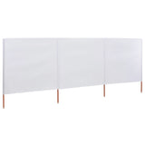 VidaXL Windshield 3 panels 400x160 cm Fabric sand white