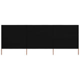 VIDAXL SHERSHIELD 3 PANELE 400X160 CM Black