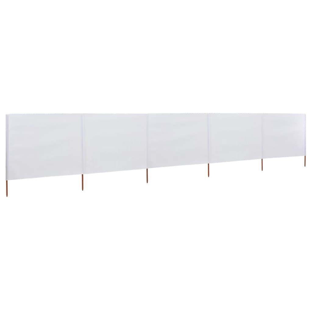 Vidaxl Paradone 5 pannelli 600x80 cm tessuto bianco