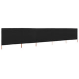 Vidaxl čelní sklo 5 panelů 600x80 cm Black