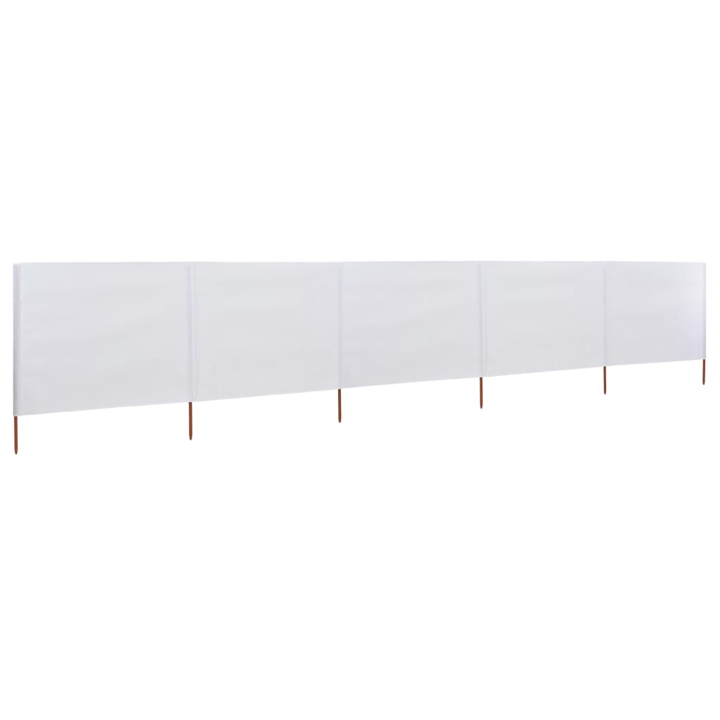 Vidaxl Paradone 5 pannelli 600x120 cm tessuto bianco