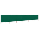 Vidaxl Windshield 6 Panels 800x120 CM Fabric Green