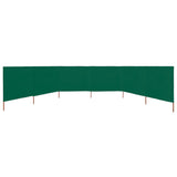 Vidaxl Windshield 6 Panels 800x120 CM Fabric Green