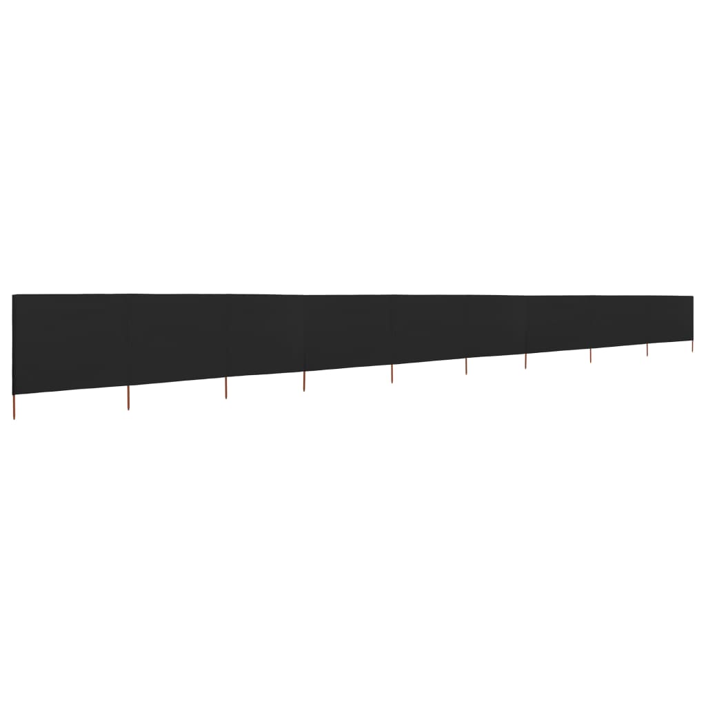 Vidaxl Paradone 9 pannelli 1200x120 cm tessuto nero