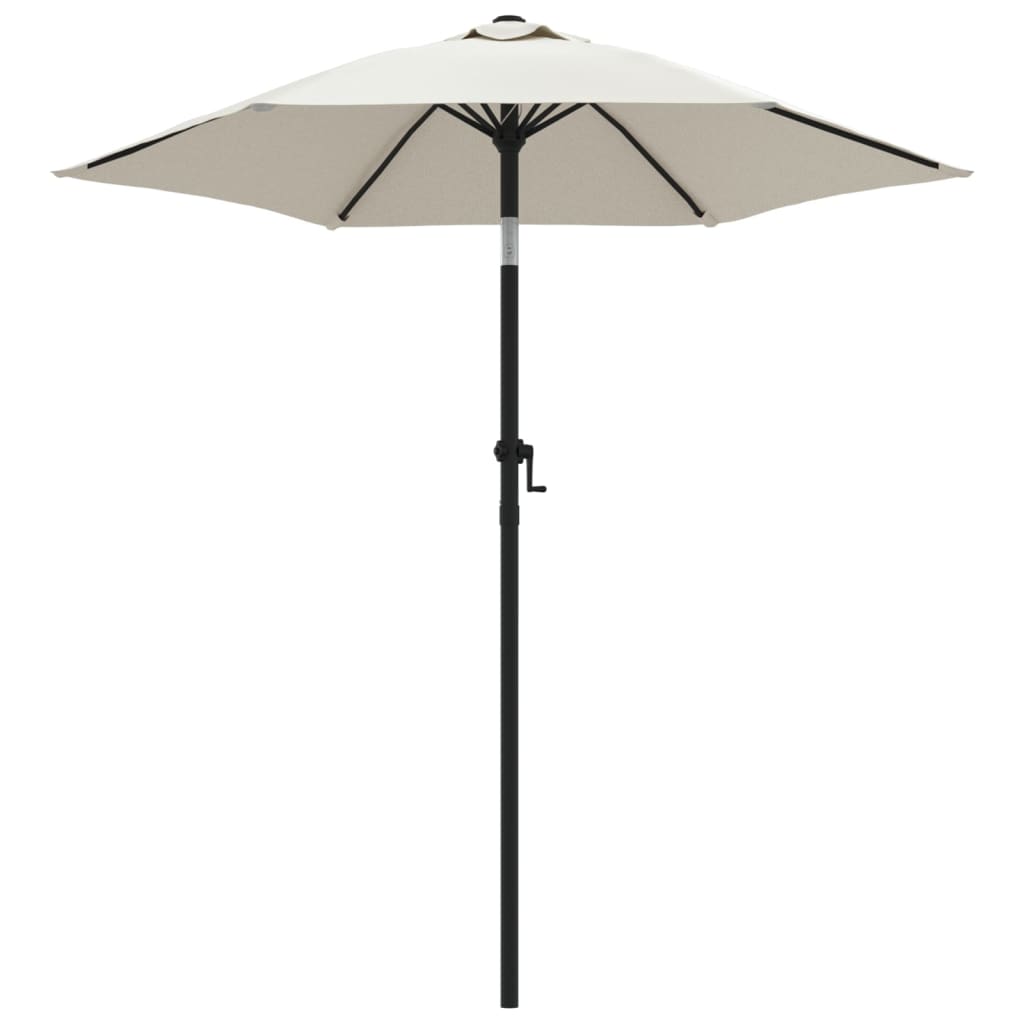 Vidaxl Parasol 200x224 cm Sable en aluminium blanc