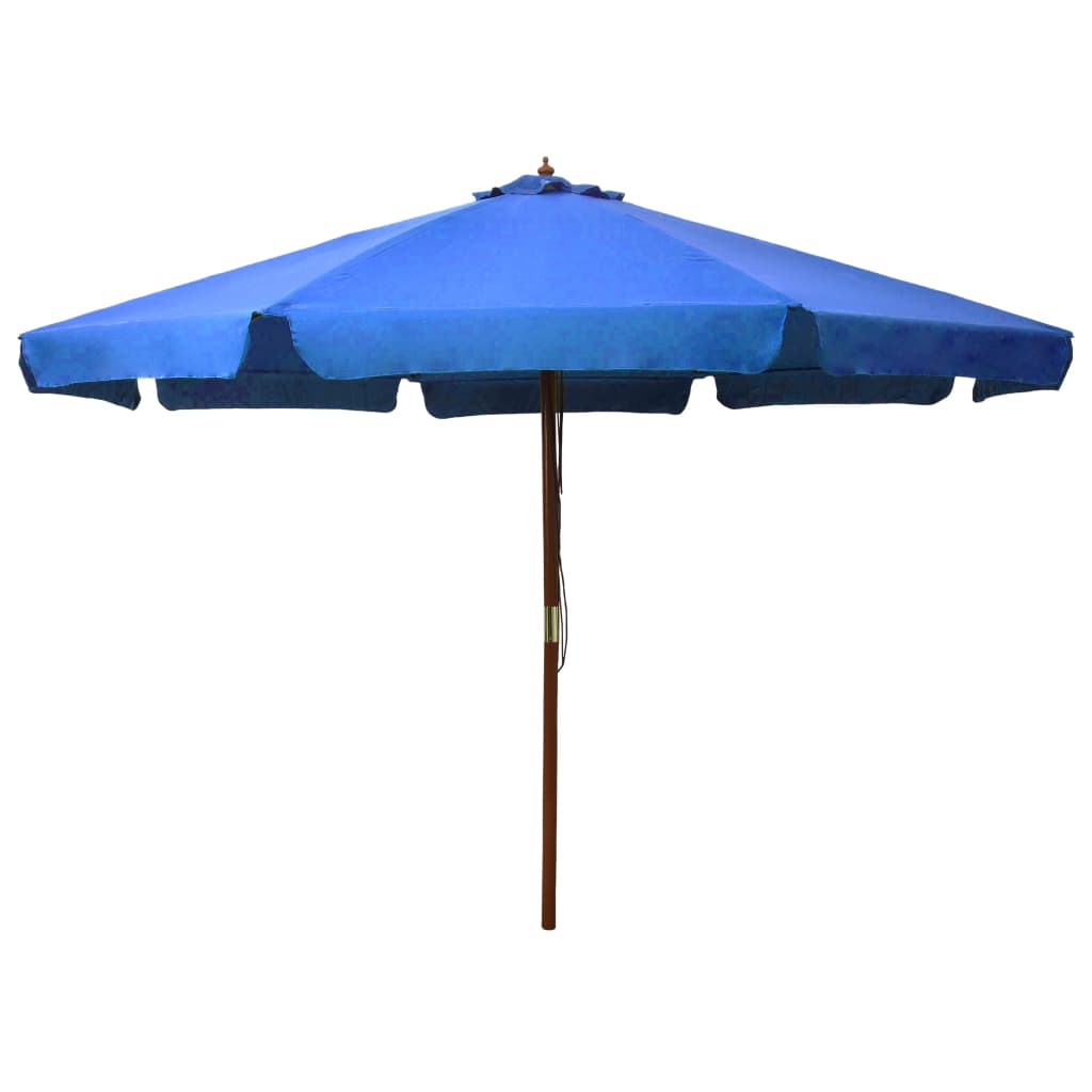 Vidaxl -parasol med trepol 330 cm Azure Blue