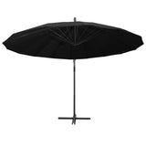 Vidaxl flytande parasol med aluminiumstång 3 m svart