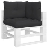 Vidaxl Cushions 3 st de tela negra