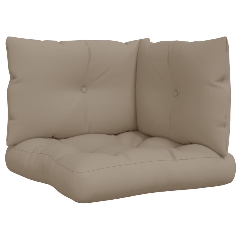 Coussins de palette vidaxl 3 St tissu taupe