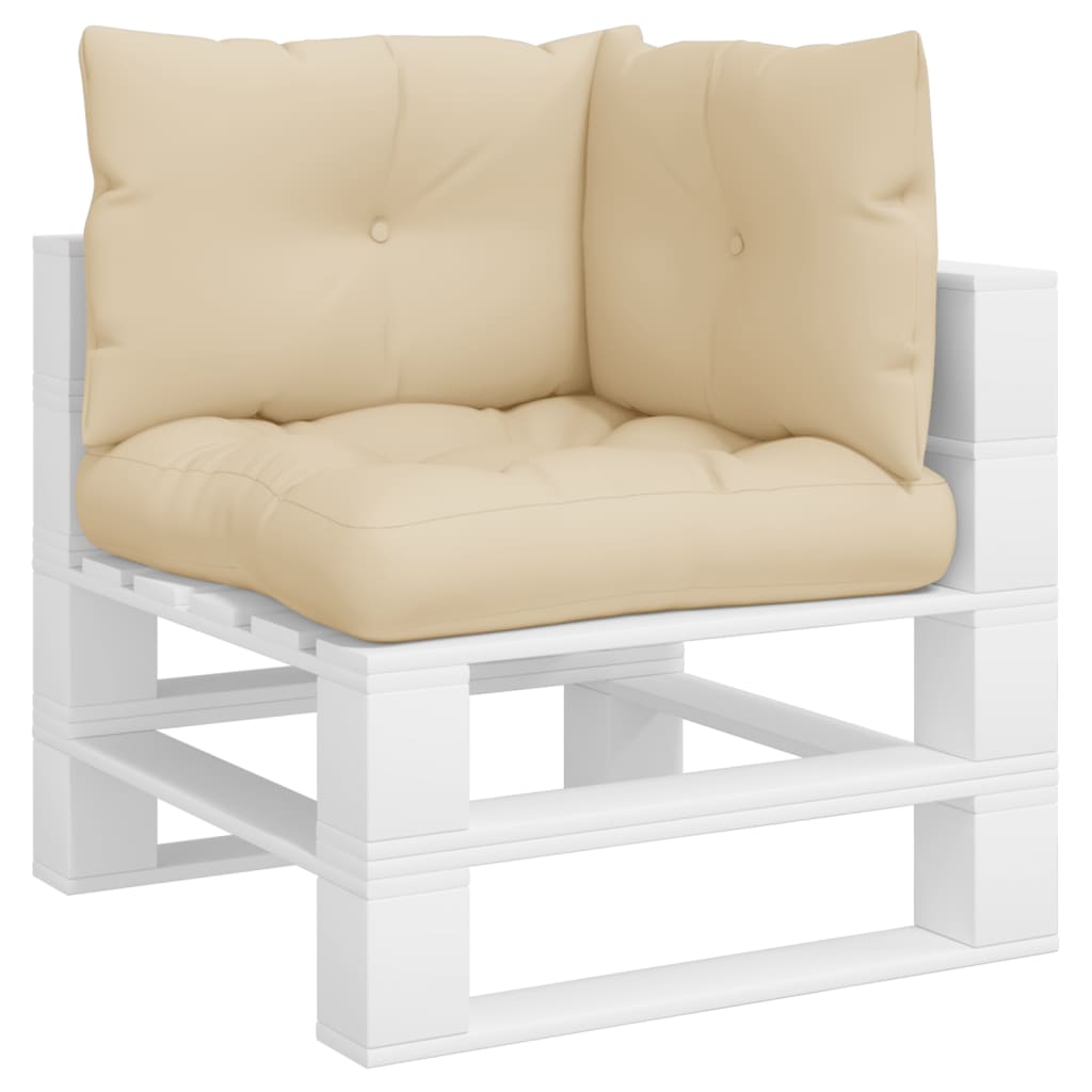 Vidaxl Palletkuddar 3 st tyg beige