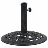 Vidaxl Parasol foot 9 kg 40 cm Cast iron Black and bronze colored