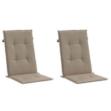 Vidaxl Garden Chair Puter 2 St High Back 120x50x3 cm stoff taupe