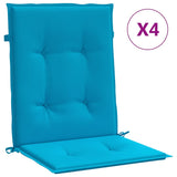 Vidaxl Garden Stol Puder Low Back 4 PCS 100x50x3 cm Oxford Stof Blue Blå