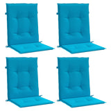 Vidaxl Garden Chair Cudions Low Back 4 PCS 100x50x3 CM Oxford Fabric Blue