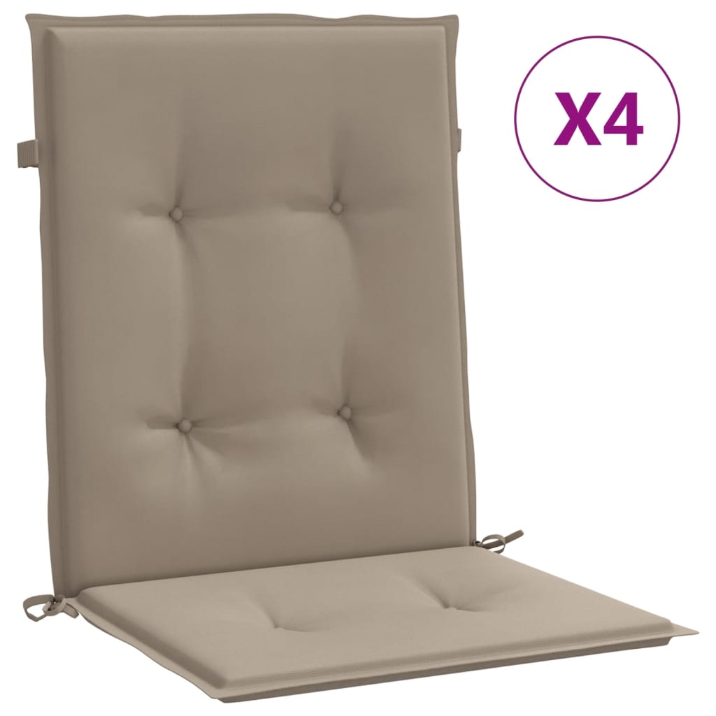 Vidaxl Gaart Chirhonen niddereg zréck 4 PC 100x50x3 cm Oxford Stoff Taupe