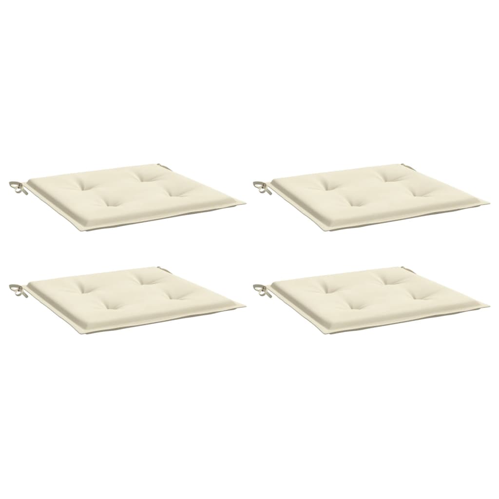 Cojines de silla de jardín Vidaxl 4 PCS 40x40x3 CM Oxford Fabric crème -Coled