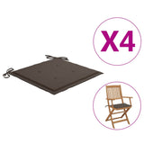 Vidaxl Gaart CHAIR KUSHIOUNEN 4 PCS 40X4XX3 CM OXFORD STRUPAPE