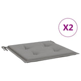 Vidaxl Gaart Charcher Cushionen 2 st 50x50x3 cm Stoff Grey