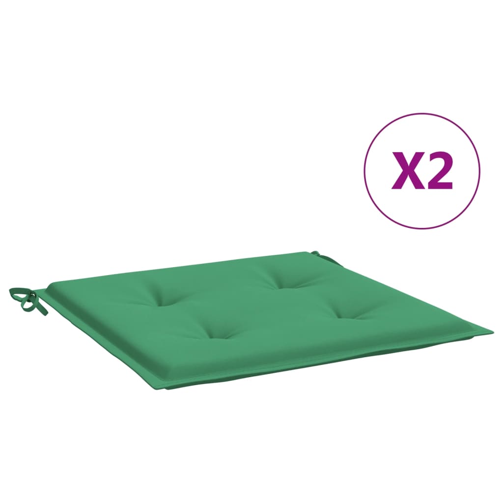 Vidaxl Garden stol blazine 2 St 50x50x3 cm Oxford tkanina zelena