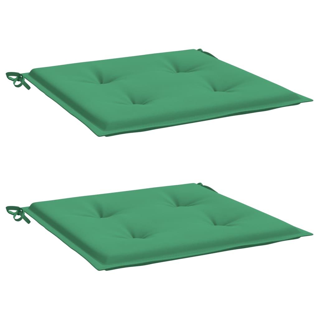 Vidaxl Garden Cushions 2 St 50x50x3 cm tessuto Oxford verde