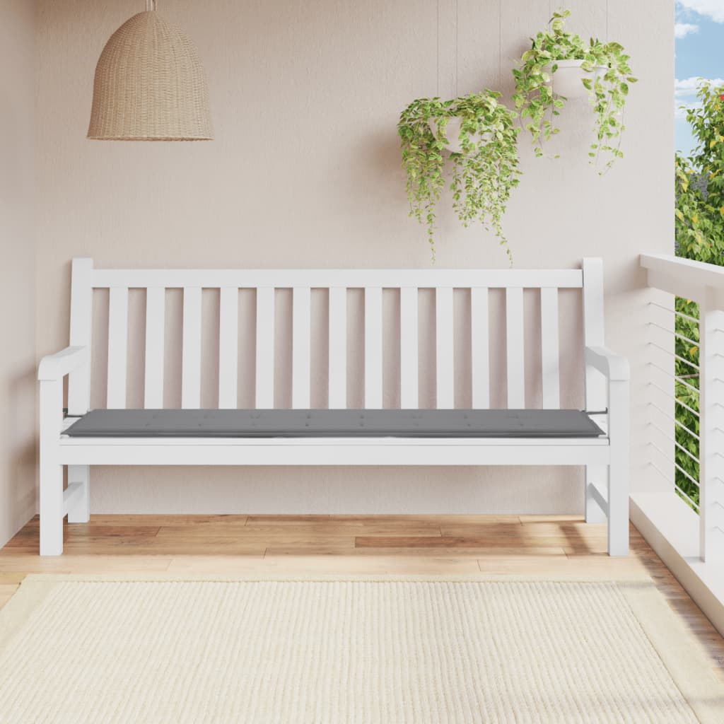 Vidaxl Garden Bench Poduszka 200x50x3 Cm Oxford Fabric Grey