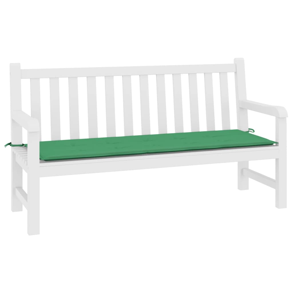 Vidaxl Garden Banch Cushion 200x50x3 cm tessuto oxford verde