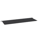 Vidaxl Garden Bench Cushion 150x50x3 cm tessuto oxford nero