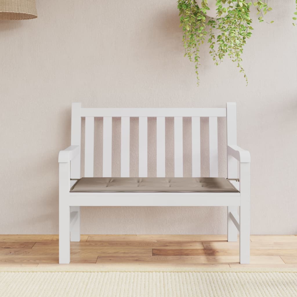 Vidaxl Garden Bench Kissen 120x50x3 cm Oxford Stofftaupe