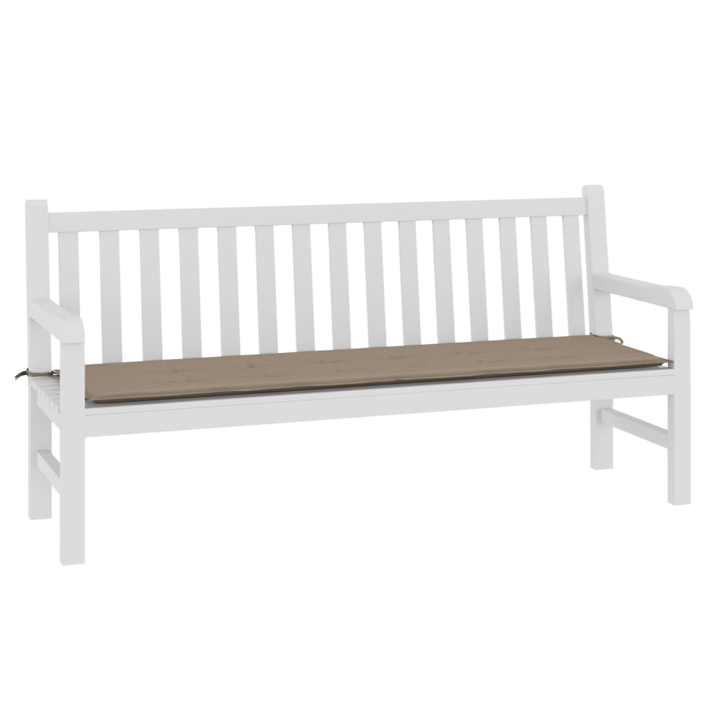 Vidaxl Garden Bench Pushion 180x50x3 cm Oxford Fabric Taupe