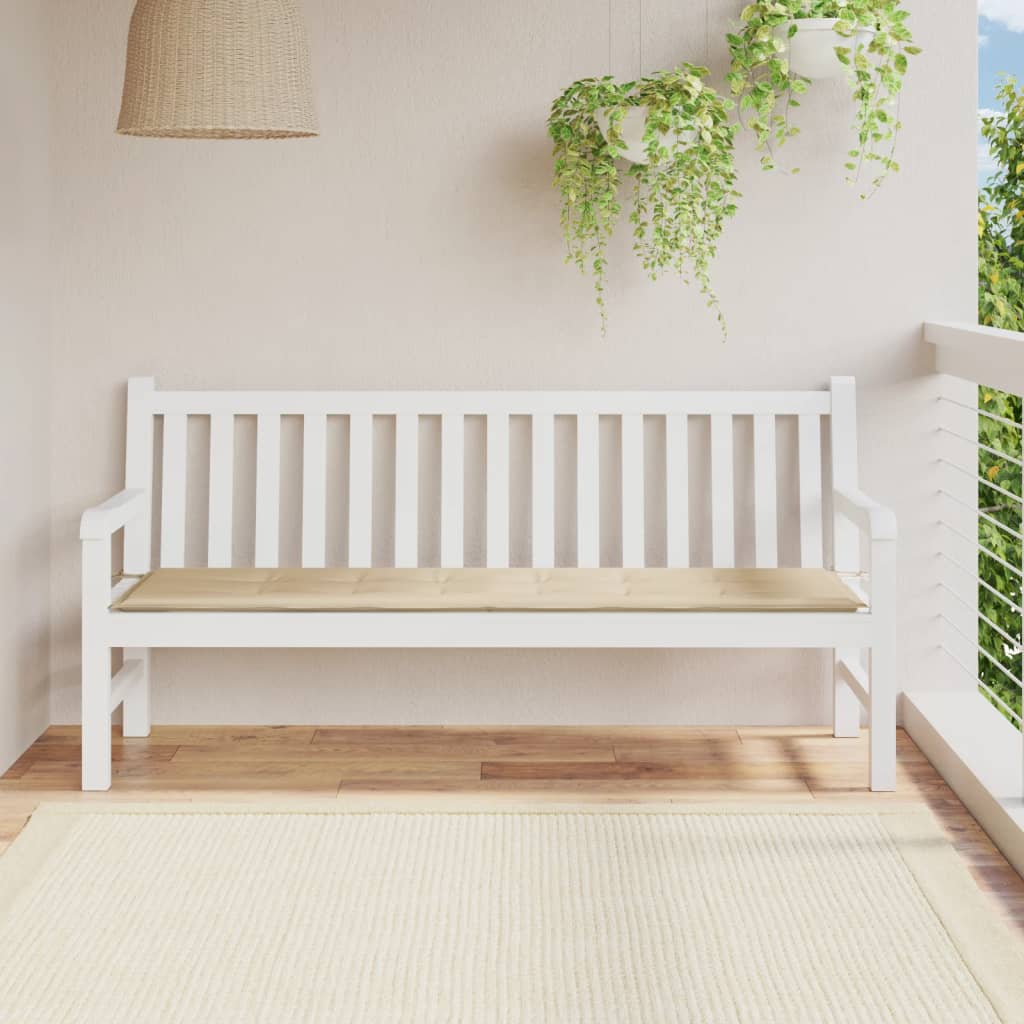 Vidaxl Garden Bench polštář 180x50x3 cm oxford tkanina béžová