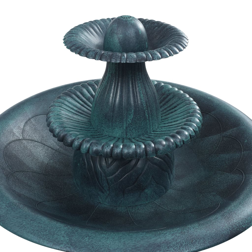 Vidaxl Bird Bath z fontanną 50x91 cm plastikową zieleń