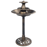 Vidaxl bird bath with fountain 50x91 cm plastic bronze colored