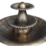 Vidaxl Bird Bath med springvand 50x91 cm plast bronze farvet