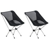 VidaXL Camping chairs 2 st with carrier bag 54x50x65 cm aluminum