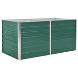 Plantador Vidaxl elevado 160x80x77 cm de acero galvanizado verde