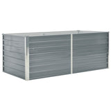 Plantador Vidaxl elevado 160x80x45 cm de acero galvanizado gris