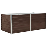 Vidaxl Planter je dvignil 160x80x45 cm pocinkano jekleno rjavo