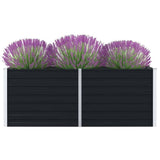 Vidaxl Planter surélevé 160x80x45 cm anthracite en acier galvanisé