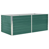 Plantador Vidaxl elevado 160x80x45 cm de acero galvanizado verde