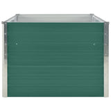 Plantador Vidaxl elevado 160x80x45 cm de acero galvanizado verde